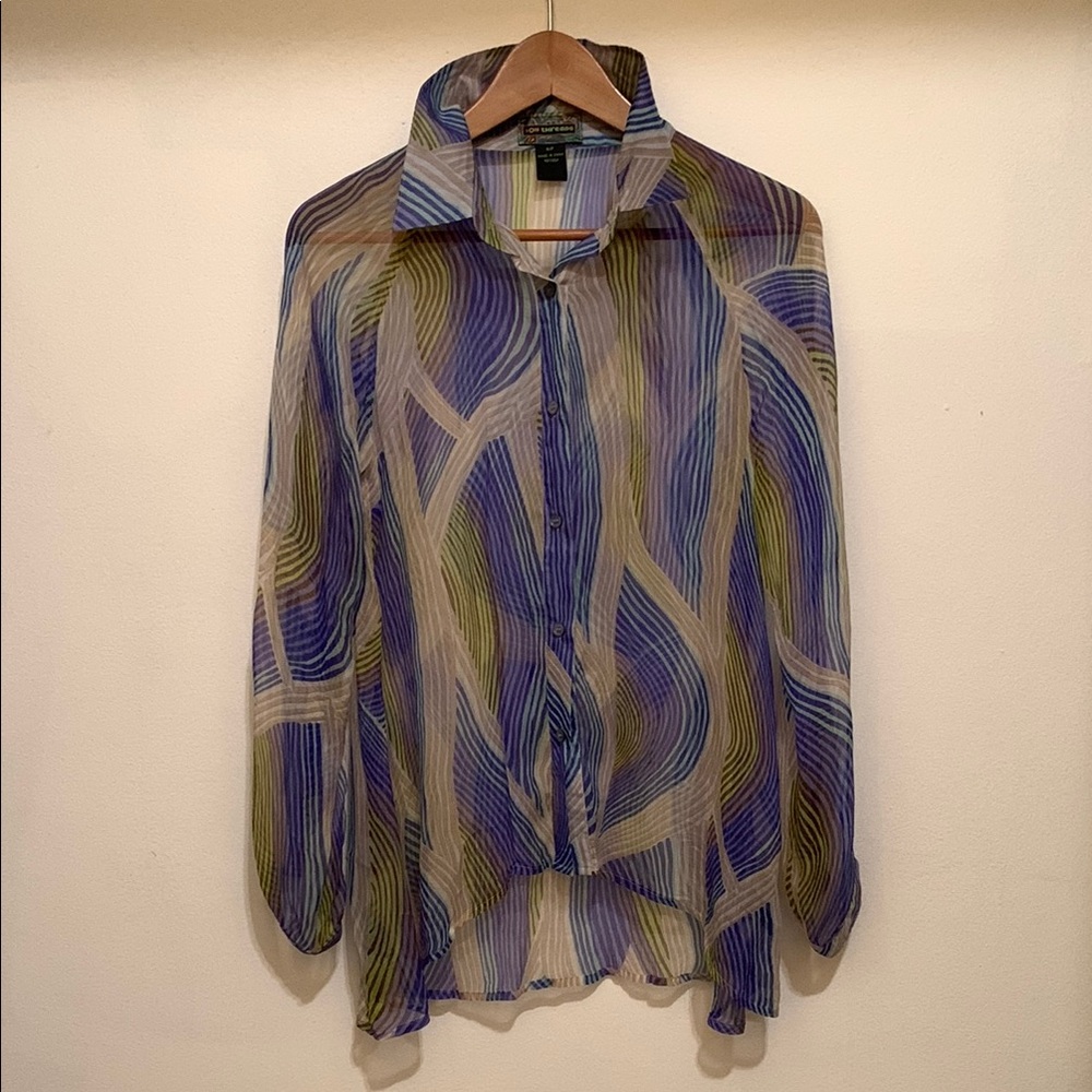 Silk Sheer Multicolor Blouse